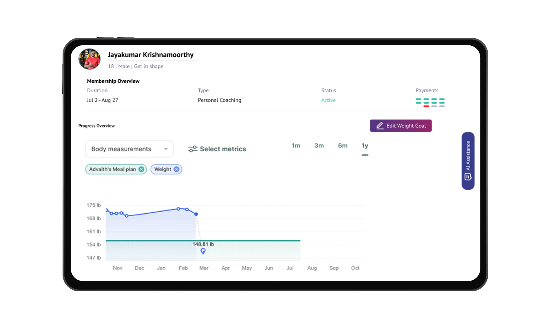 Client Tracking Dashboard